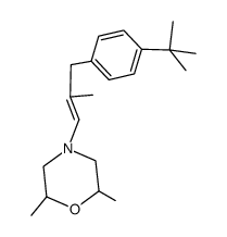 4-[3-(4-tert-butyl-phenyl)-2-methyl-propenyl]-2,6-dimethyl-morpholine结构式