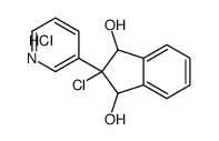 2-chloro-2-pyridin-3-yl-1,3-dihydroindene-1,3-diol,hydrochloride Structure