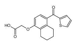 2-[[4-(thiophene-2-carbonyl)-5,6,7,8-tetrahydronaphthalen-1-yl]oxy]acetic acid Structure