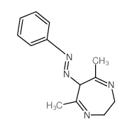 (5,7-dimethyl-3,6-dihydro-2H-1,4-diazepin-6-yl)-phenyl-diazene structure