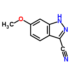 3-氰基-6-甲氧基-1H-吲唑结构式