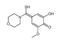 (4E)-2-hydroxy-6-methoxy-4-[morpholin-4-yl(sulfanyl)methylidene]cyclohexa-2,5-dien-1-one结构式