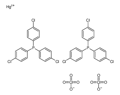 mercury(2+),tris(4-chlorophenyl)phosphane,diperchlorate Structure