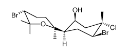 (1S,5R)-4α-Bromo-2α-[(2S,5R)-tetrahydro-5-bromo-2,6,6-trimethyl-2H-pyran-2-yl]-5α-chloro-5-methylcyclohexanol Structure