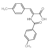 2-[(4-methylbenzoyl)amino]-3-(4-methylphenyl)prop-2-enoic acid结构式