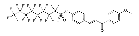 (E)-4-(3-(4-methoxyphenyl)-3-oxoprop-1-en-1-yl)phenyl 1,1,2,2,3,3,4,4,5,5,6,6,7,7,8,8,8-heptadecafluorooctane-1-sulfonate Structure