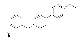 1-benzyl-4-(1-propylpyridin-1-ium-4-yl)pyridin-1-ium,dibromide Structure