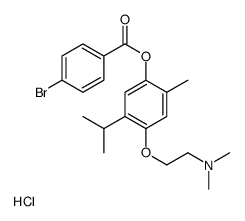 2-[4-(4-bromobenzoyl)oxy-5-methyl-2-propan-2-ylphenoxy]ethyl-dimethylazanium,chloride结构式