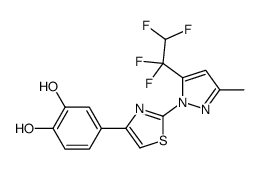 4-[2-[3-Methyl-5-(1,1,2,2-tetrafluoroethyl)-1H-pyrazol-1-yl]-4-thiazolyl]pyrocatechol Structure