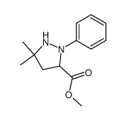 methyl 5,5-dimethyl-2-phenylpyrazolidine-3-carboxylate结构式