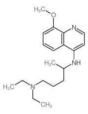 N,N-diethyl-N-(8-methoxyquinolin-4-yl)pentane-1,4-diamine结构式