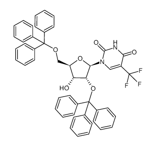 5-(trifluoromethyl)-2',5'-di-O-trityluridine Structure
