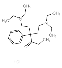 6-diethylamino-4-(2-diethylaminoethyl)-4-phenyl-hexan-3-one结构式