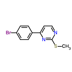 4-(4-Bromophenyl)-2-(methylsulfanyl)pyrimidine Structure