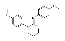 N,3-bis(4-methoxyphenyl)-1,3-thiazinan-2-imine结构式