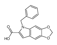 5-Benzyl-5H-[1,3]dioxolo[4,5-f]indole-6-carboxylic acid structure