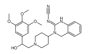 [3-[1-[2-hydroxy-2-(3,4,5-trimethoxyphenyl)ethyl]piperidin-4-yl]-4H-quinazolin-2-yl]cyanamide结构式