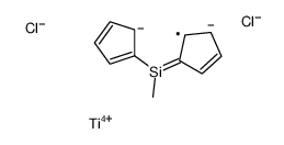 Titanium, dichloro(methylsilylenedi-pi-cyclopentadienyl)-结构式