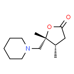 2(3H)-Furanone,dihydro-4,5-dimethyl-5-(1-piperidinylmethyl)-,cis-(9CI) Structure