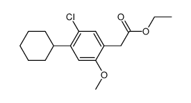 ethyl 5-chloro-4-cyclohexyl-2-methoxyphenylacetate结构式