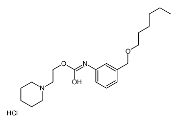 2-piperidin-1-ium-1-ylethyl N-[3-(hexoxymethyl)phenyl]carbamate,chloride结构式