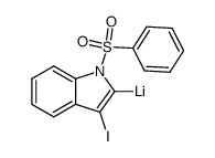 1-(phenylsulfonyl)-2-lithio-3-iodoindole Structure