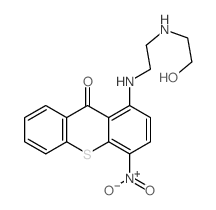 1-[2-(2-hydroxyethylamino)ethylamino]-4-nitro-thioxanthen-9-one结构式