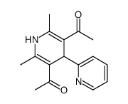 1-(5-acetyl-2,6-dimethyl-4-pyridin-2-yl-1,4-dihydropyridin-3-yl)ethanone结构式