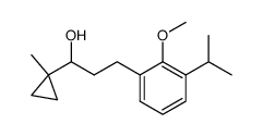 3-(3-isopropyl-2-methoxyphenyl)-1-(1-methylcyclopropyl)propan-1-ol结构式