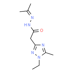 1H-1,2,4-Triazole-3-aceticacid,1-ethyl-5-methyl-,(1-methylethylidene)hydrazide(9CI)结构式