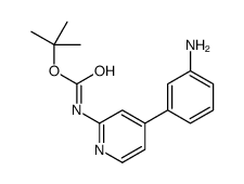 tert-butyl N-[4-(3-aminophenyl)pyridin-2-yl]carbamate结构式