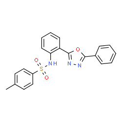 4-Methyl-N-[2-(5-phenyl-1,3,4-oxadiazol-2-yl)phenyl]benzenesulfonamide结构式