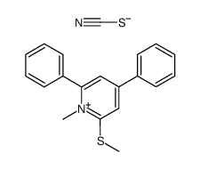 1-methyl-2-(methylthio)-4,6-diphenylpyridin-1-ium thiocyanate结构式