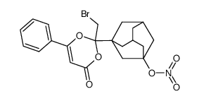 2-Bromomethyl-2-(3-nitroxy-1-adamantyl)-6-phenyl-1,3-dioxen-4-one结构式