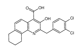 2-(3,4-Dichlorobenzyl)-3-hydroxy-7,8,9,10-tetrahydrobenzo[h]quinoline-4-carboxylic acid Structure