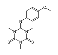 6-((4-methoxyphenyl)imino)-1,3,5-trimethyl-1,3,5-triazinane-2,4-dithione结构式