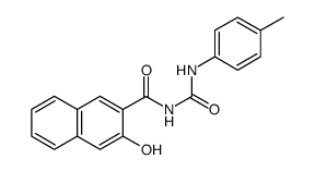 2-Naphthalenecarboxamide, 3-hydroxy-N-[[(4-methylphenyl)amino]carbonyl] Structure