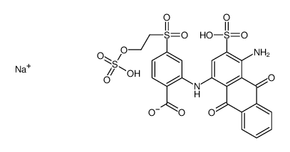 sodium 2-[(4-amino-9,10-dihydro-9,10-dioxo-3-sulpho-1-anthryl)amino]-4-[[2-(sulphooxy)ethyl]sulphonyl]benzoate picture