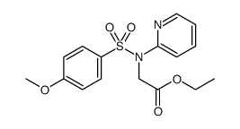 ethyl 2-[[(4-methoxyphenyl)sulfonyl](2-pyridinyl)amino]acetate结构式