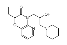 8-ethyl-10-[2-hydroxy-3-(1-piperidyl)propyl]-7-oxa-2,10-diazabicyclo[4 .4.0]deca-2,4,11-trien-9-one结构式