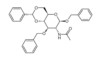 benzyl 2-acetamido-3-O-benzyl-4,6-O-benzylidene-2-deoxy-β-D-glucopyranoside Structure