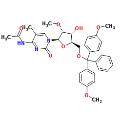 Cytidine, N-acetyl-5'-O-[bis(4-Methoxyphenyl)phenylmethyl]-2'-O-Methyl-5-Methyl- Structure