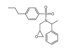 N-(oxiran-2-ylmethyl)-N-(1-phenylethyl)-4-propylbenzenesulfonamide结构式