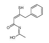N-acetyl-4-phenyl-3-sulfanylbut-2-enamide结构式