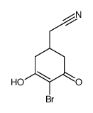 2-(4-bromo-3-hydroxy-5-oxocyclohex-3-en-1-yl)acetonitrile结构式