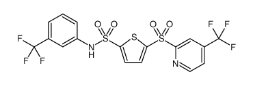 2-THIOPHENESULFONAMIDE, N-[3-(TRIFLUOROMETHYL)PHENYL]-5-[[4-(TRIFLUOROMETHYL)-2-PYRIDINYL]SULFONYL]-结构式