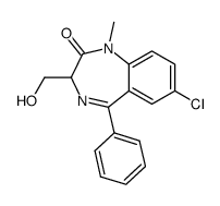 7-chloro-3-hydroxymethyl-1-methyl-5-phenyl-1,3-dihydro-benzo[e][1,4]diazepin-2-one结构式