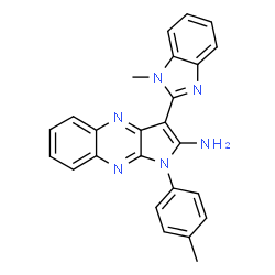 3-(1-methyl-1H-benzimidazol-2-yl)-1-(4-methylphenyl)-1H-pyrrolo[2,3-b]quinoxalin-2-ylamine Structure