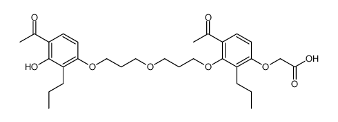 [4-acetyl-3-[3-[3-(4-acetyl-3-hydroxy-2-propylphenoxy)propoxy]propoxy]-2-propylphenoxy]acetic acid结构式