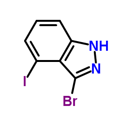 3-Bromo-4-iodo-1H-indazole Structure